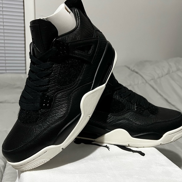 Air Jordan 4 PONY HAIR BLACK size 10 - Picture 3 of 6